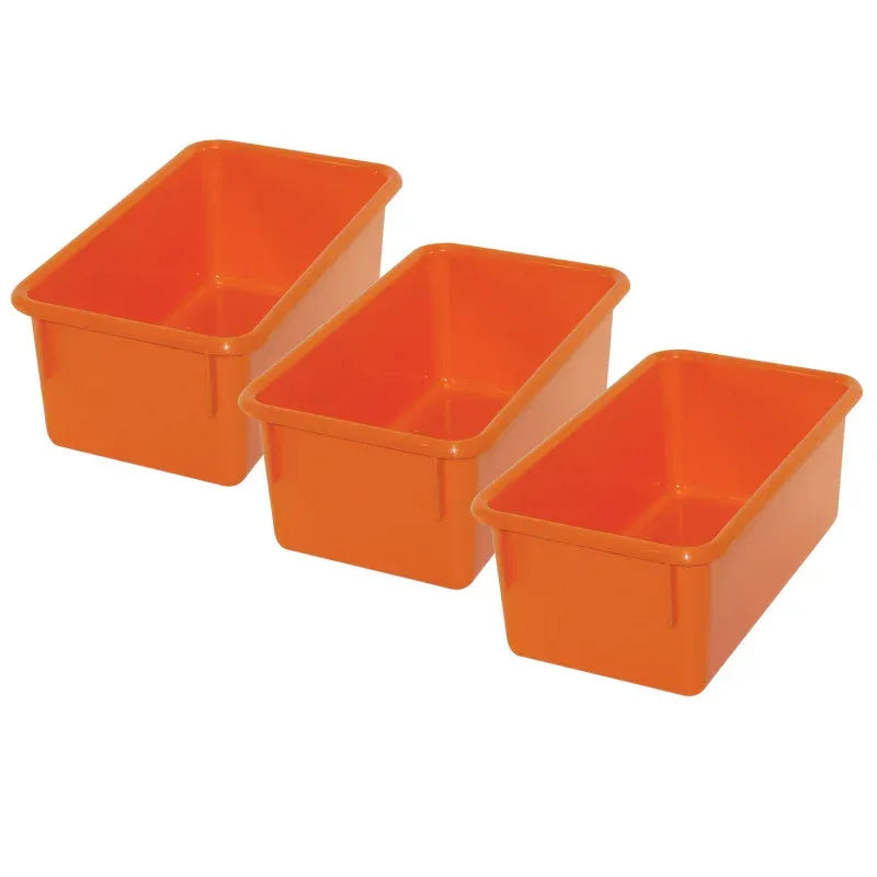Stowaway&reg; Tray no Lid, Orange, Pack of 3