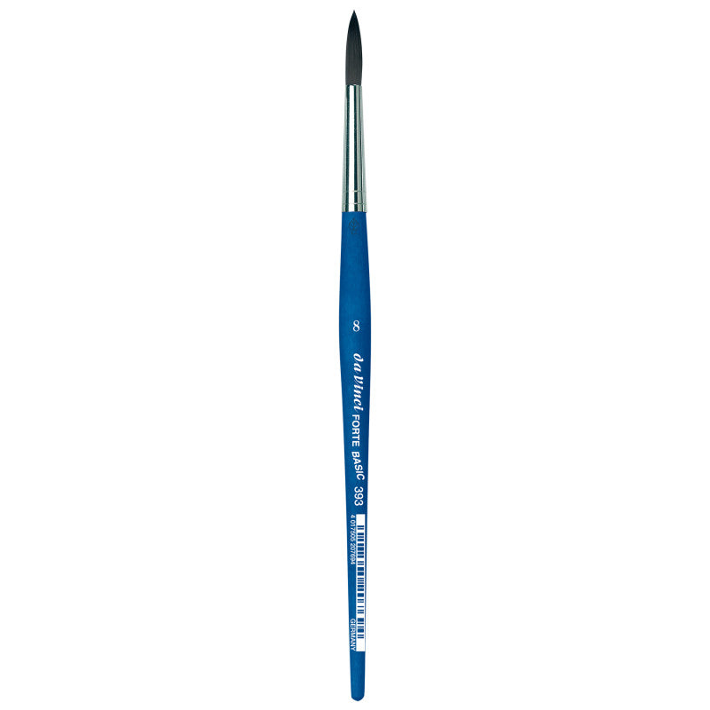 FORTE BASIC Student Brush, Synthetic, Acrylic, Round, Series 393, Size 8