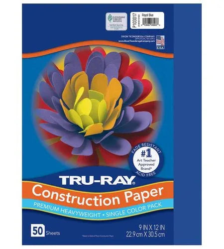 Pacon Tru-Ray Construction Paper 9" x 12" 50 Sheets Per Pack
