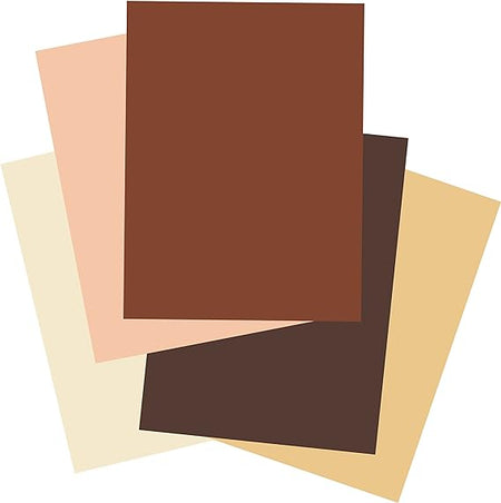 Tru-Ray® Shades of Me, Construction Paper, 5 Assorted Skin Tone Colors, 9" x 12", 50 Sheets