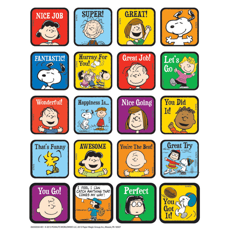 Peanuts&reg; Motivational Theme Stickers, Pack of 120
