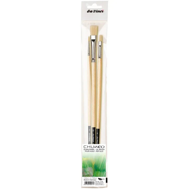CHUNEO Synthetic Hog Bristle, Oil, 3-Brush Set