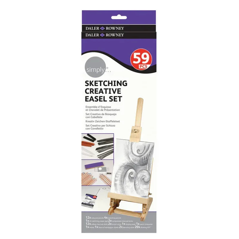 Simply... Sketching Creative Easel Set, 39 Pieces