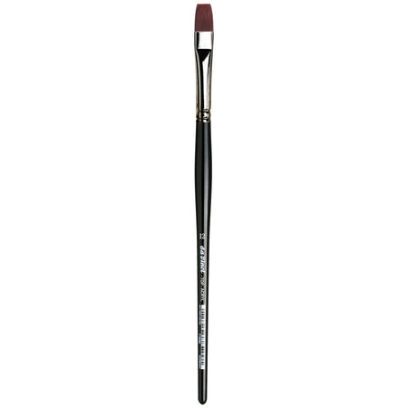 TOP-ACRYL Bright Red-Brown Brush, Synthetic, Acrylic & Oil, Flat, Series 7185K, Size 12