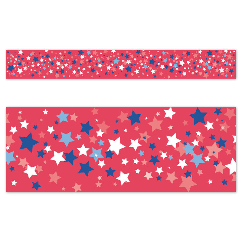 Core Decor Patriotic Stars EZ Border, Bulletin Board Border, 48 Feet