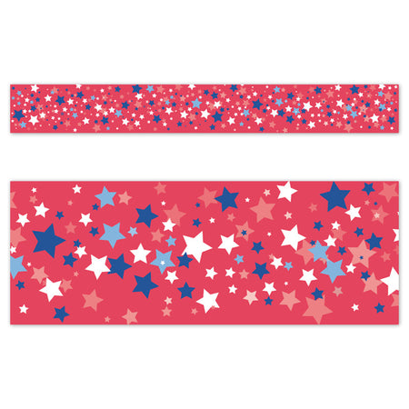Core Decor Patriotic Stars EZ Border, Bulletin Board Border, 48 Feet