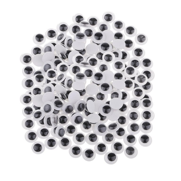 Wiggle Eyes Self Adhesive Black 8mm 100/pkg