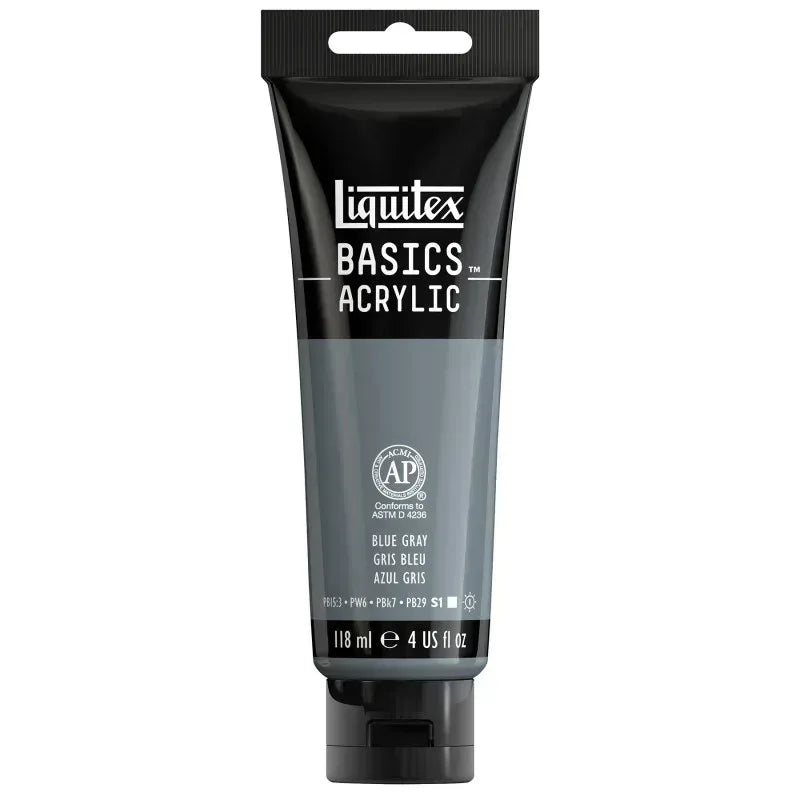 BASICS Acrylic Paint, 118 mL Tube, Blue Gray