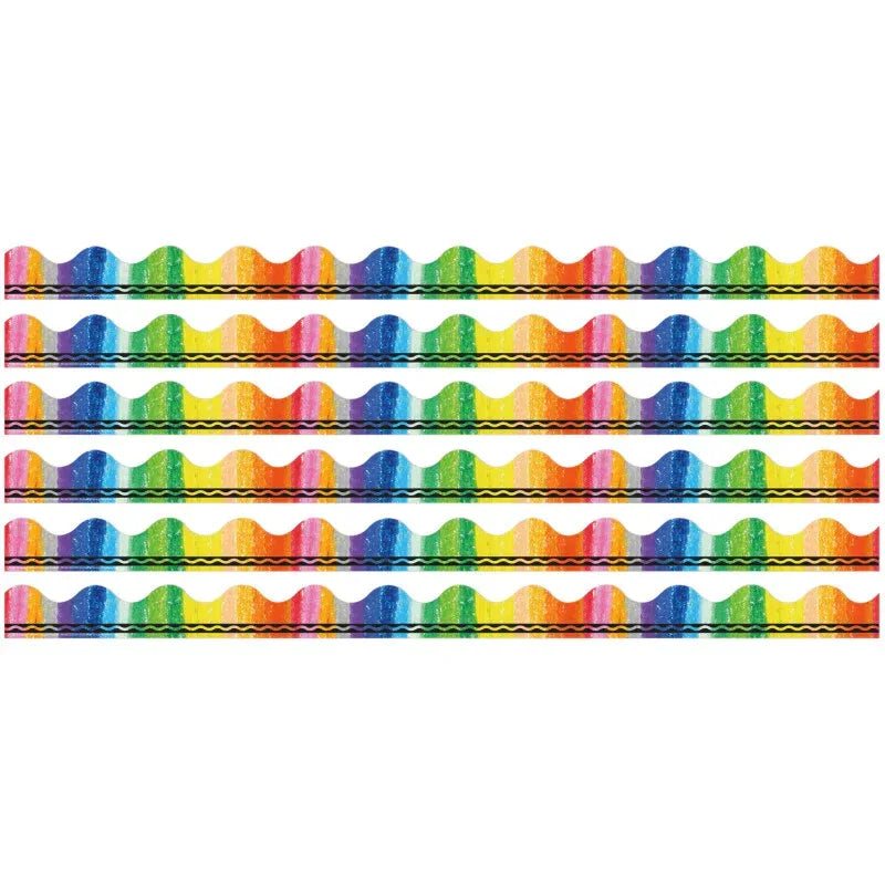 Crayola&reg; Rainbow Deco Trim&reg;, 37 Feet Per Pack, 6 Packs