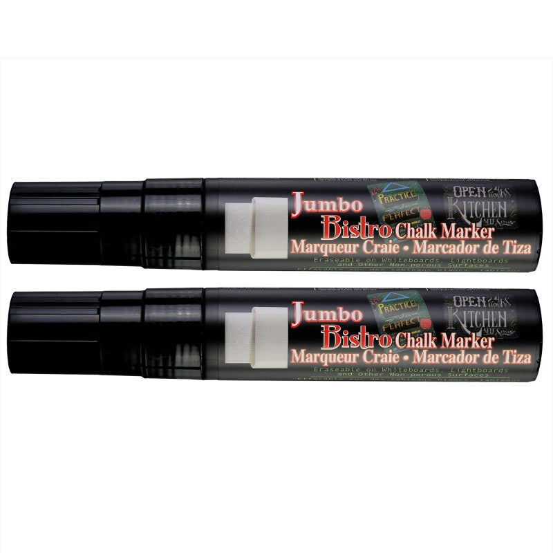Jumbo Bistro Chalk Marker, 481-S, Black, Set of 2