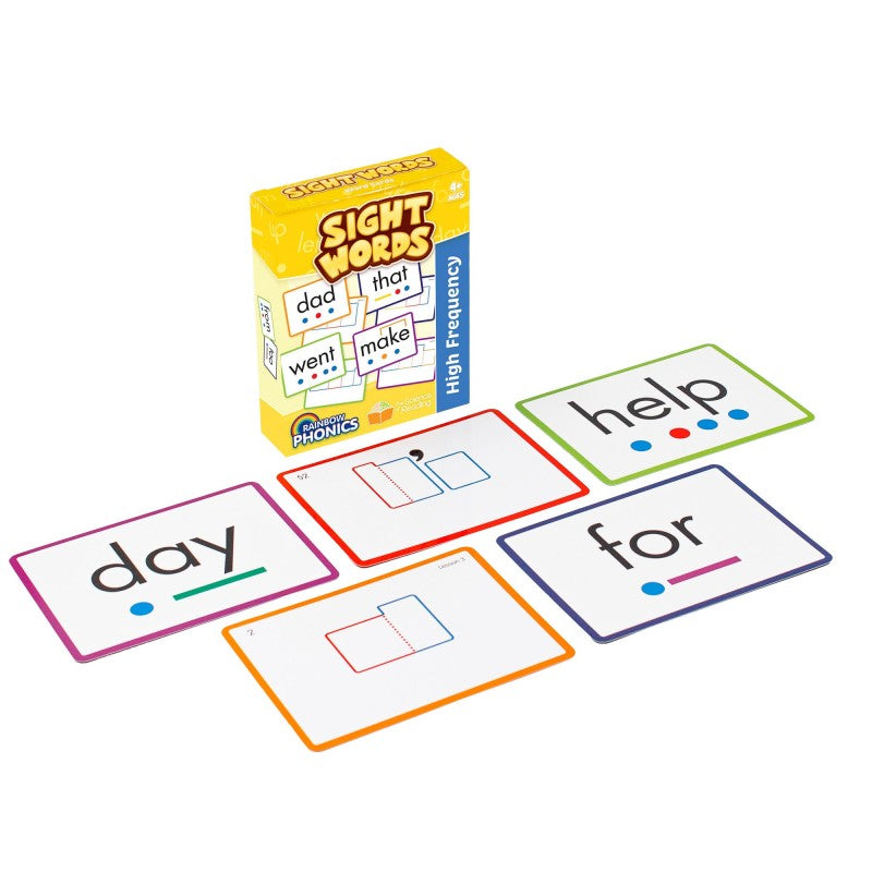 Rainbow Phonics Sight Word Cards, High Freguency