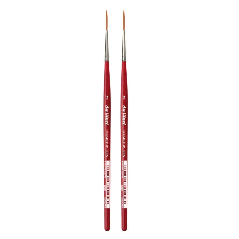 COSMOTOP-SPIN Rigger Brush, Synthetic, Acrylic & Watercolor, Pointed Liner, Series 5880, Size -2, Pack of 2