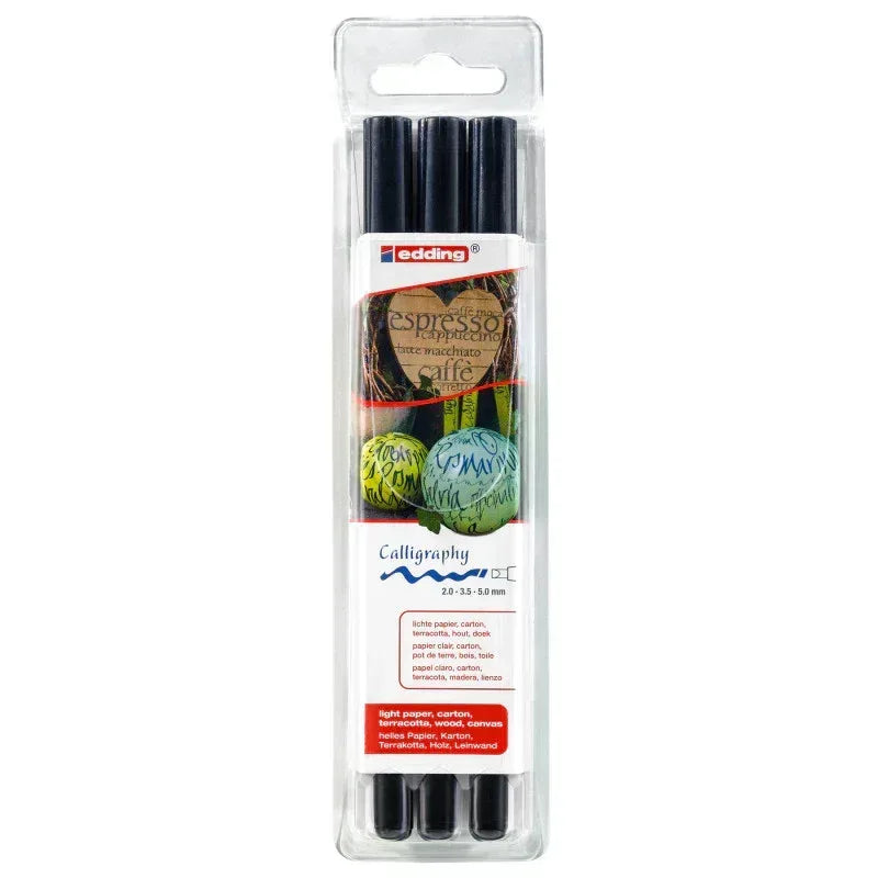 1255 Series Calligraphy Pen, Black, Set of 3