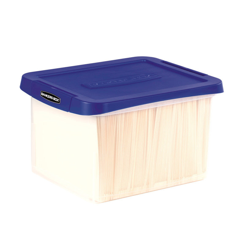 Heavy-Duty Plastic Storage Box, Locking Lid, Letter/Legal