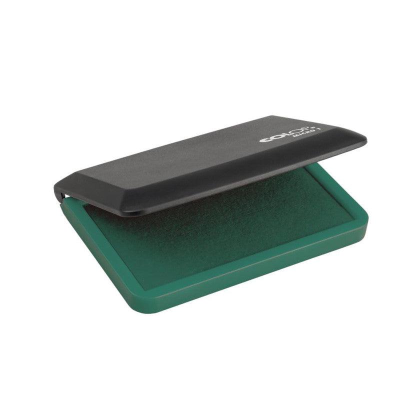 Micro I Pre-Inked Felt Stamp Pad, 1-15/16 x 3-1/2 Inches, Green