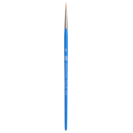 Select Artiste Round Brush, Synthetic Bristles, Short Handle Mixed Media Paintbrush, Jewel Blue, Size 0, 1 Count