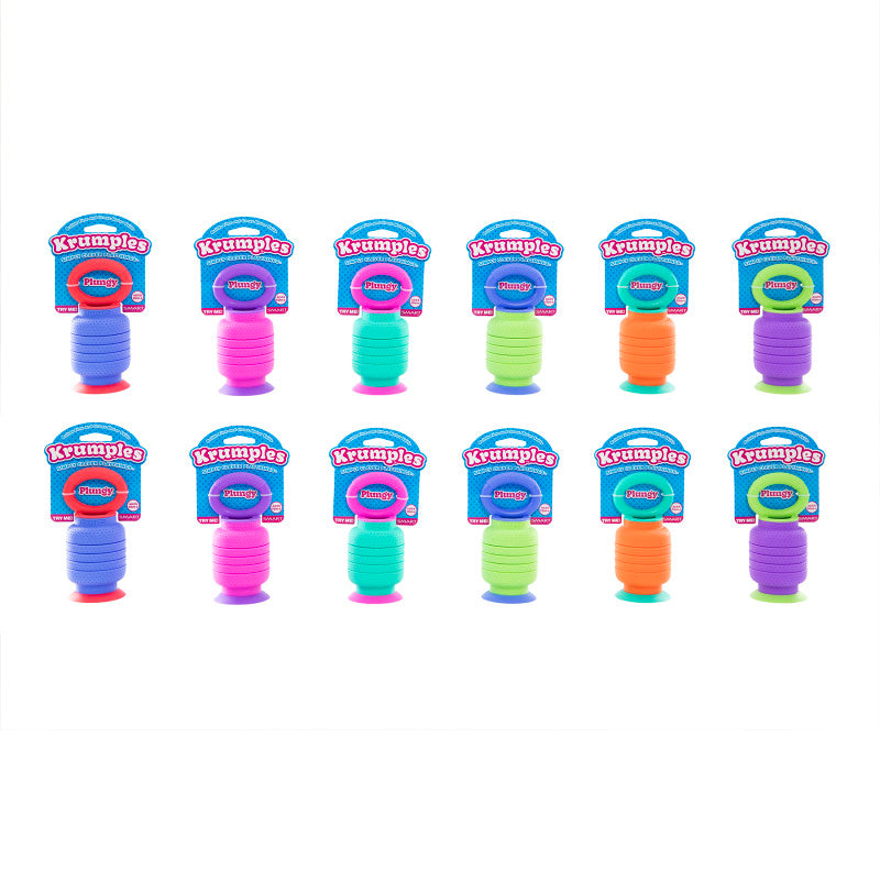 Krumples Plungy Sensory Toy, Assorted Colors, 12 Count