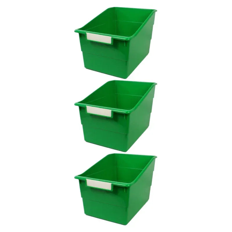 Tattle&reg; Wide Shelf File, Green, Pack of 3