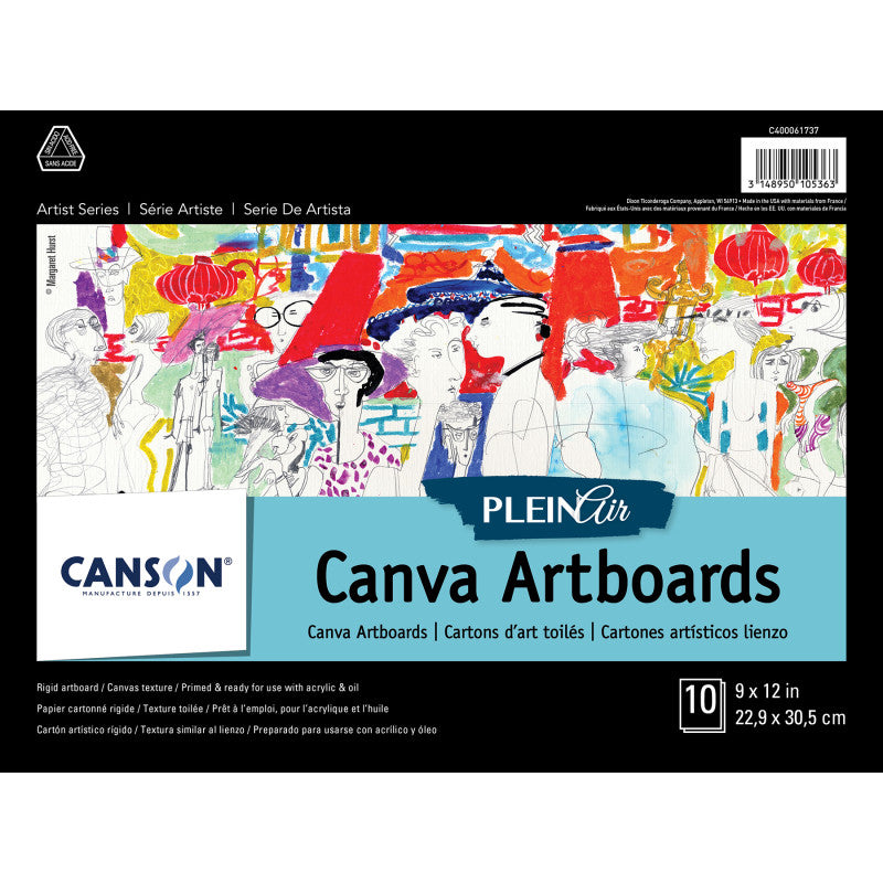 Artist Series Canva Plein Air Canvas Board, Foldover Binding, 10 Sheet, 9x12 inch, 1 Count