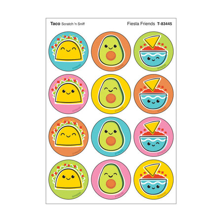 Fiesta Friends, Taco scent Scratch 'n Sniff Stinky Stickers&reg;, Pack of 48