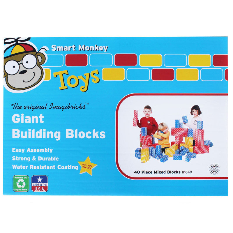 ImagiBRICKS&trade; Giant Building Block Set, 40 Pieces