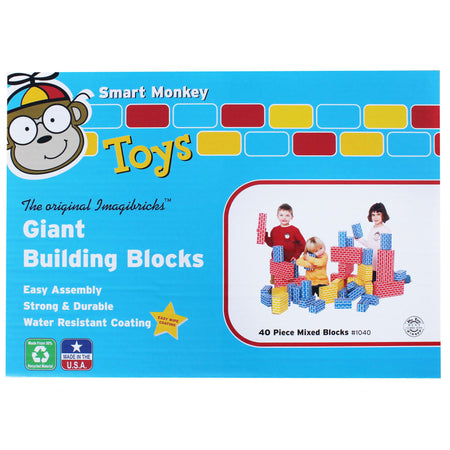 ImagiBRICKS&trade; Giant Building Block Set, 40 Pieces