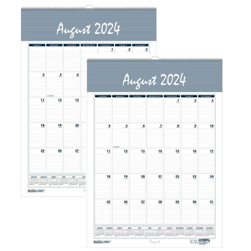 Bar Harbor Academic Wall Calendar, 12" x 17", Pack of 2