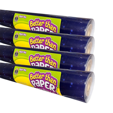 Better Than Paper&reg; Bulletin Board Roll, Night Sky, 4-Pack
