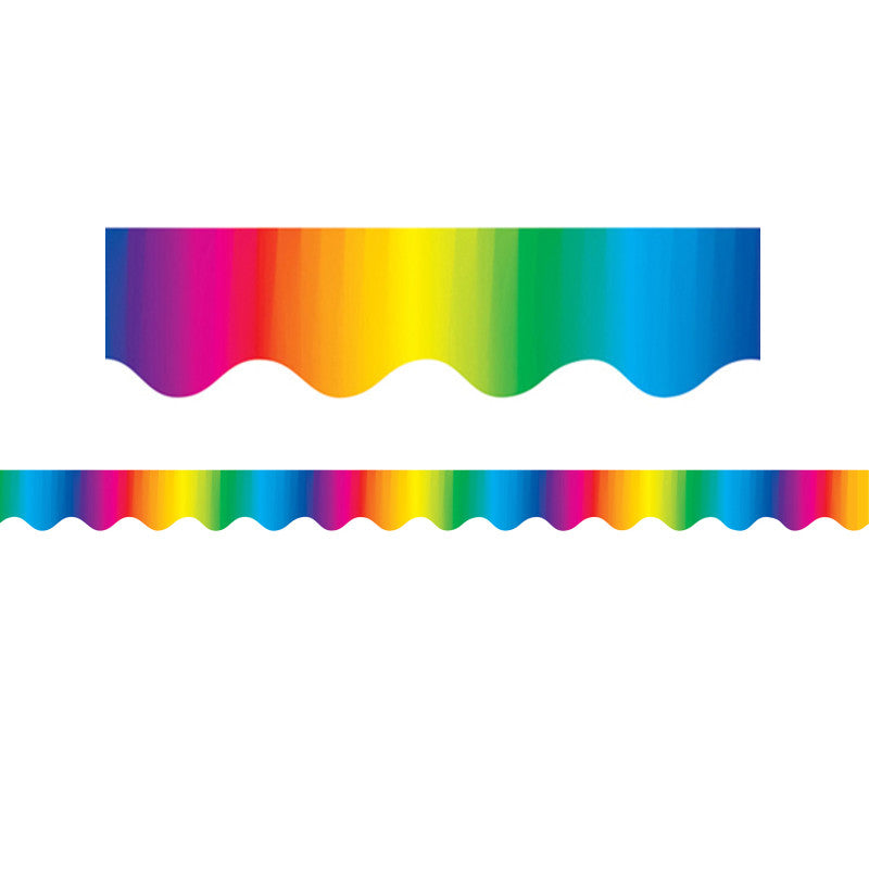 Multicolor Scalloped Border Trim, 35 Feet