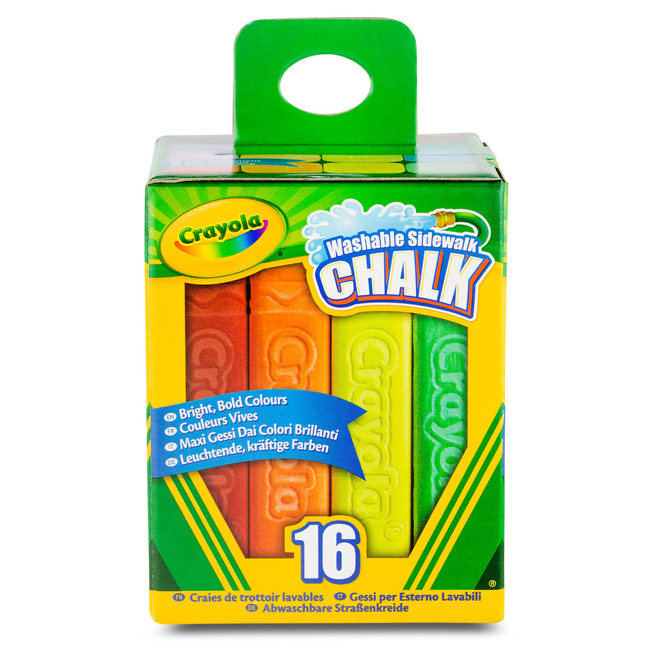 Crayola® Washable Sidewalk Chalk, 16 Colored Chalk Sticks, (BIN51-2016)