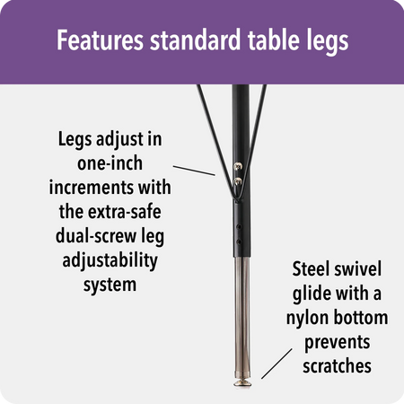 Berries® Tall Trapezoid Desk - Freckled Gray/Black/Black