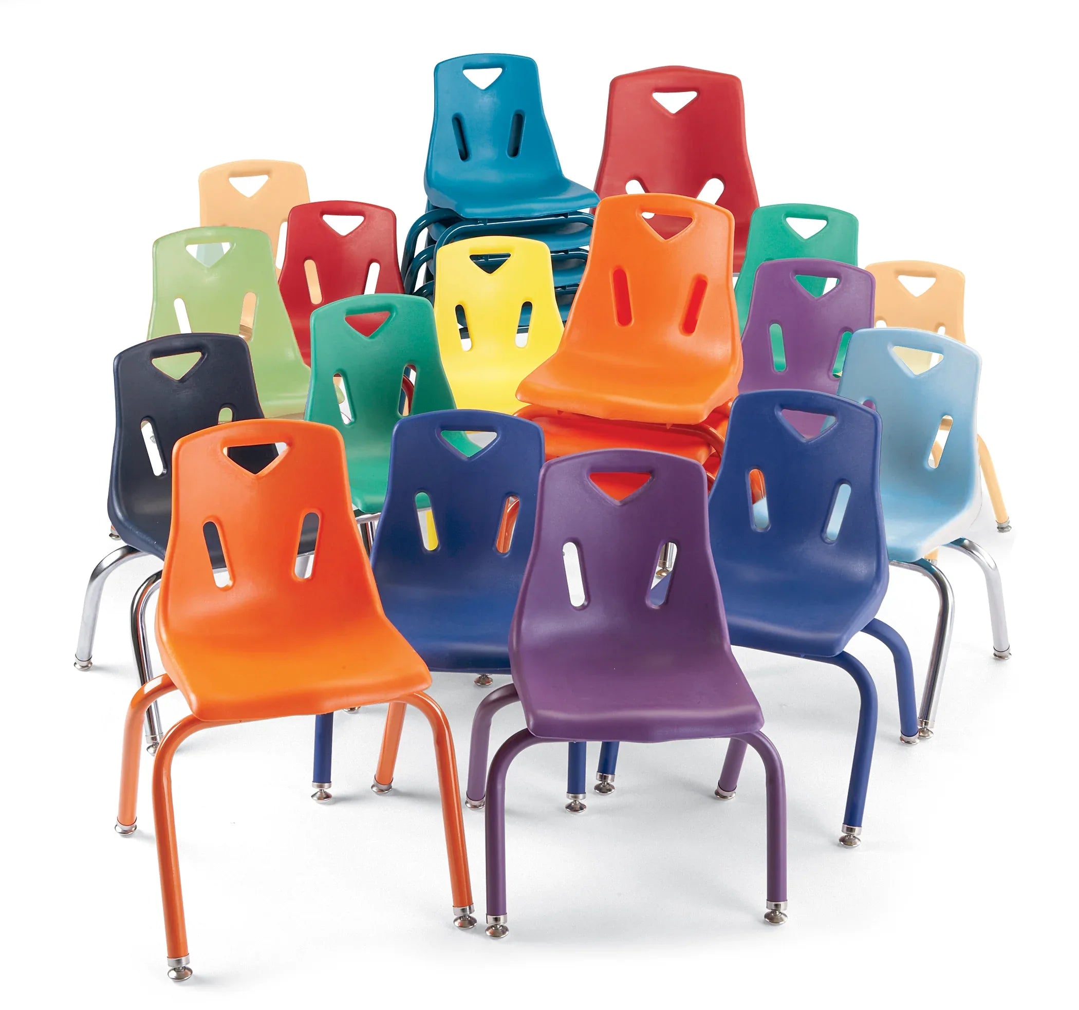 Berries® Stacking Chair with Powder-Coated Legs - 8" Ht - Yellow
