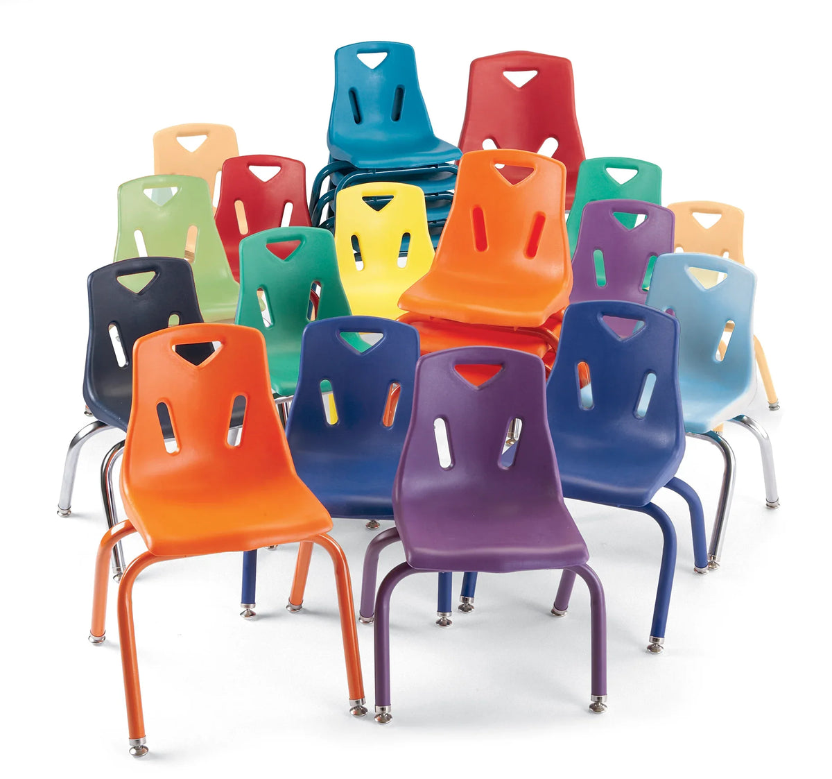 Berries® Stacking Chair with Powder-Coated Legs - 10" Ht - Green