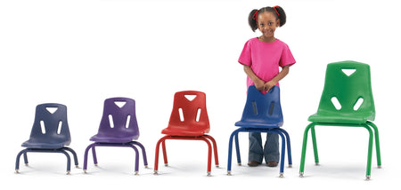 Berries® Stacking Chair with Powder-Coated Legs - 14" Ht - Purple