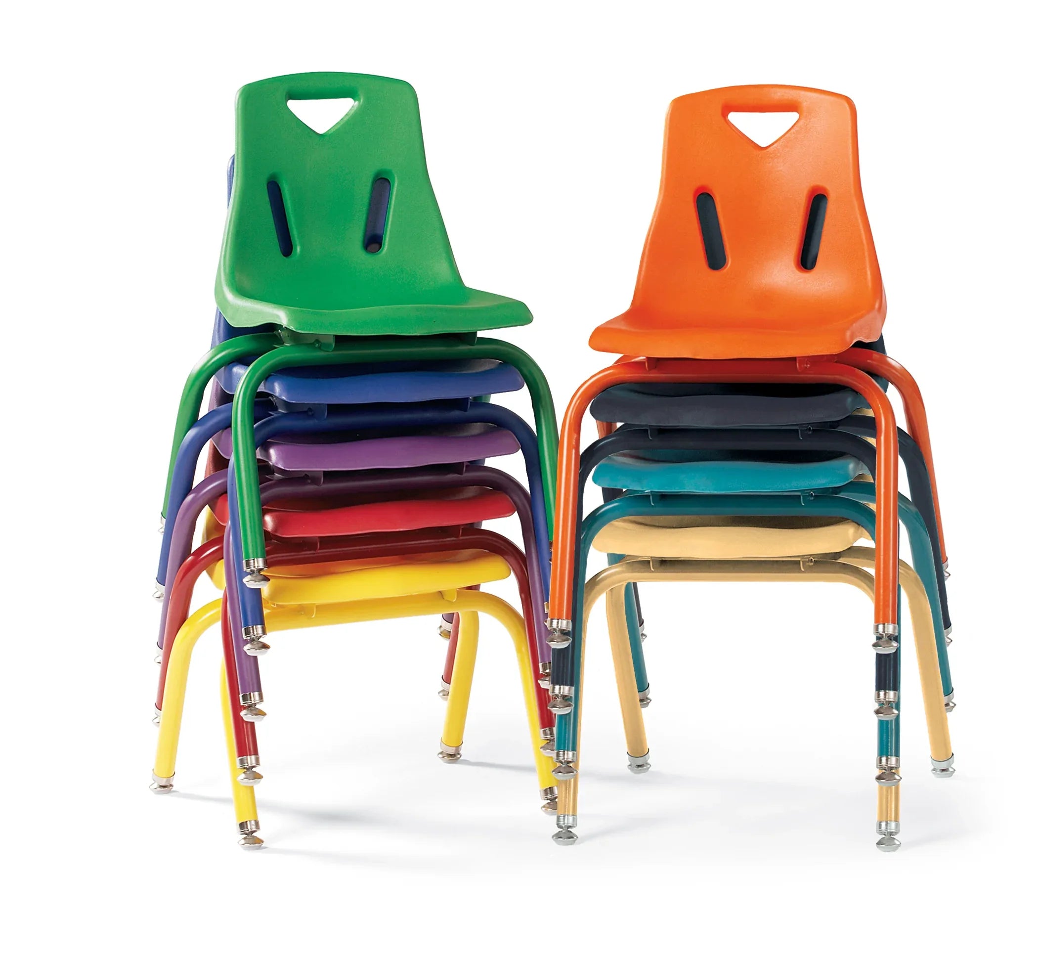 Berries® Stacking Chair with Powder-Coated Legs - 12" Ht - Yellow