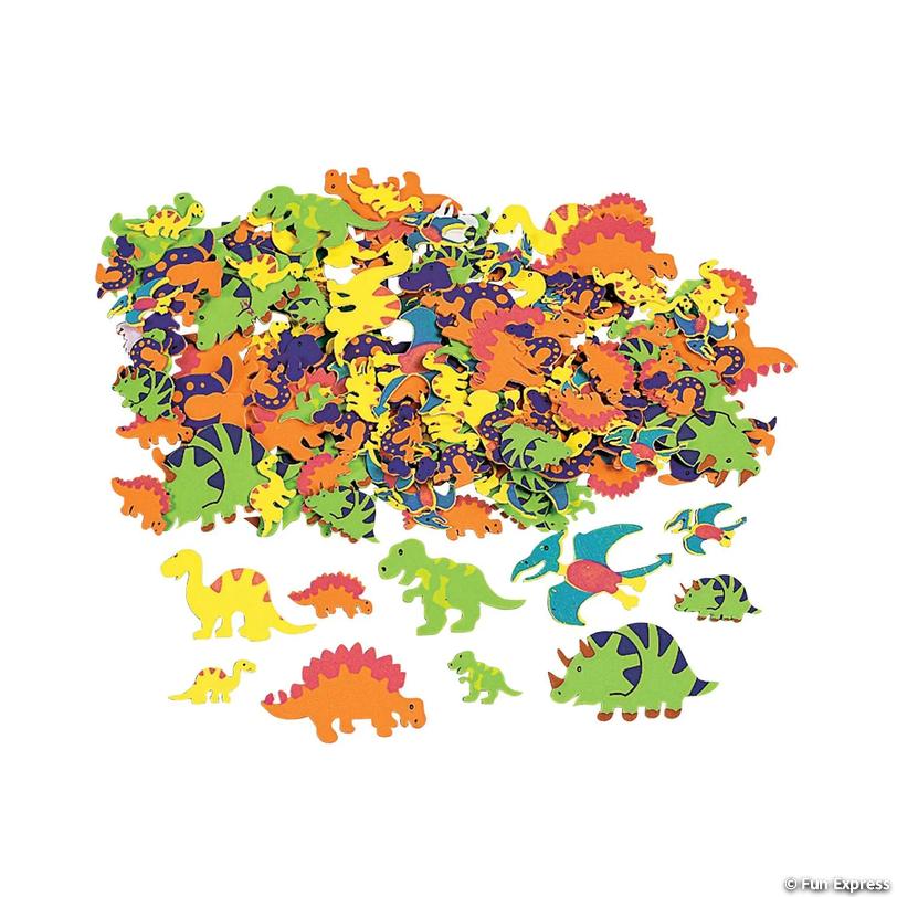 Fabulous Foam Self-Adhesive Shapes 500/pkg - Dinosaur Shapes