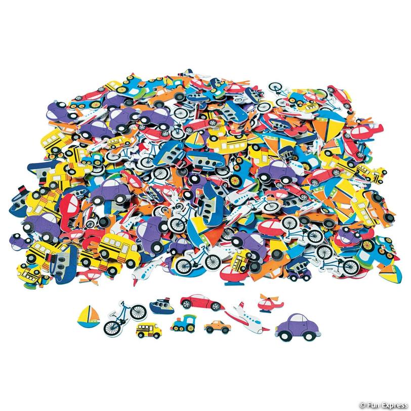 Fabulous Foam Self-Adhesive Shapes 500/pkg - Transportation Shapes