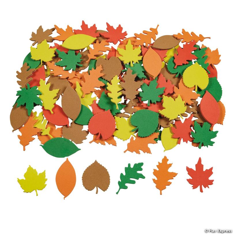 Fabulous Foam Self-Adhesive Shapes 500/pkg - Fall Leaf Stickers