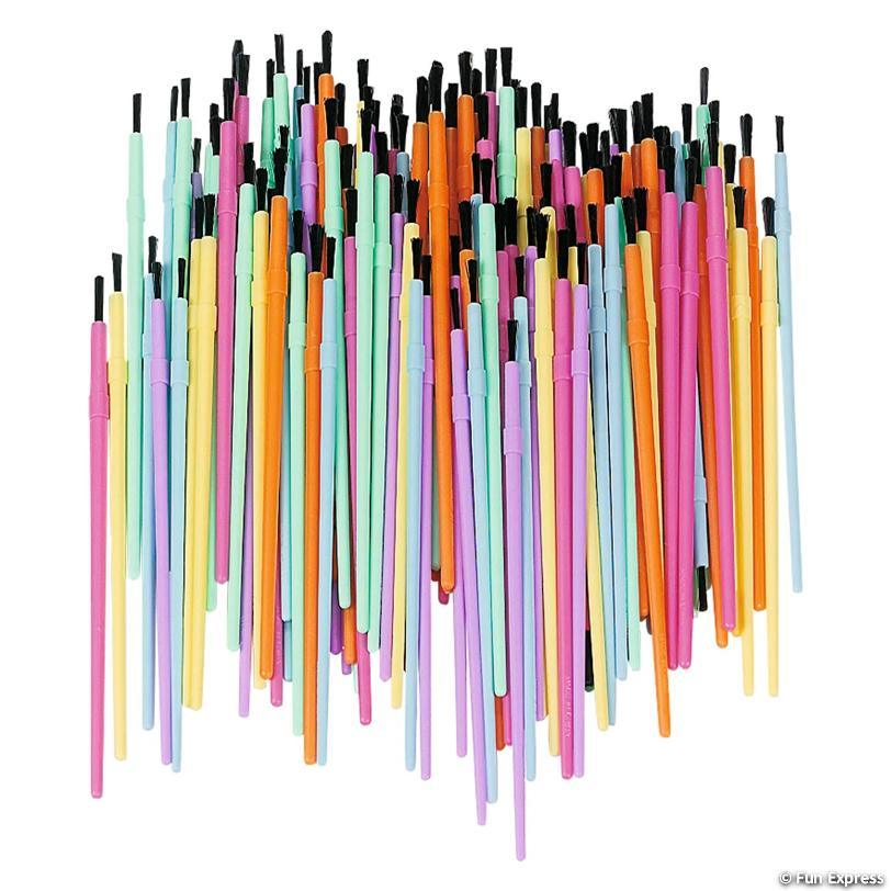 Watercolor Paint Brush  Assortment, Plastic Handle  - 150 Pieces