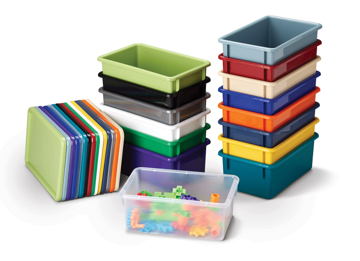 Jonti-Craft® Low Combo Mobile Storage Unit - with Clear Bins