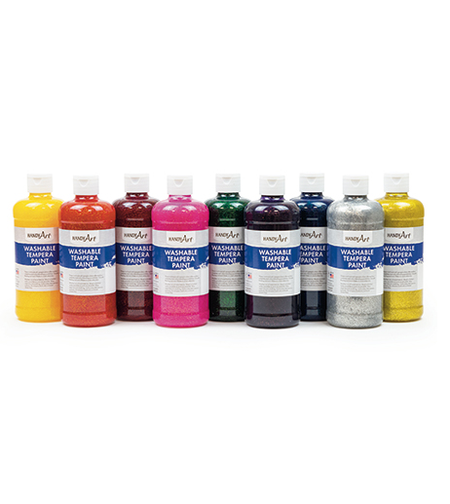 Handy Art Washable Glitter Paint 16 OZ. Multi set of 9