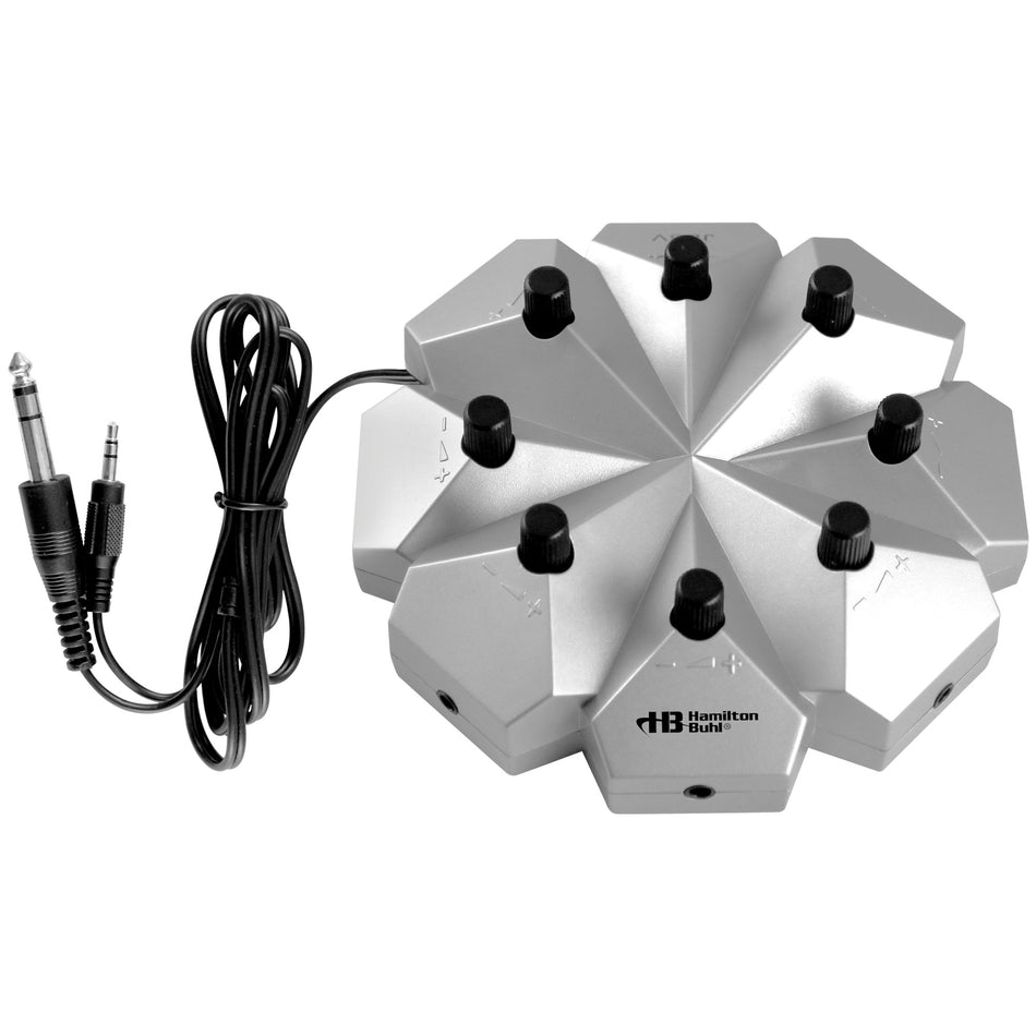 HamiltonBuhl® Jackbox - 8 Position, 3.5mm Stereo with Individual Volume Controls