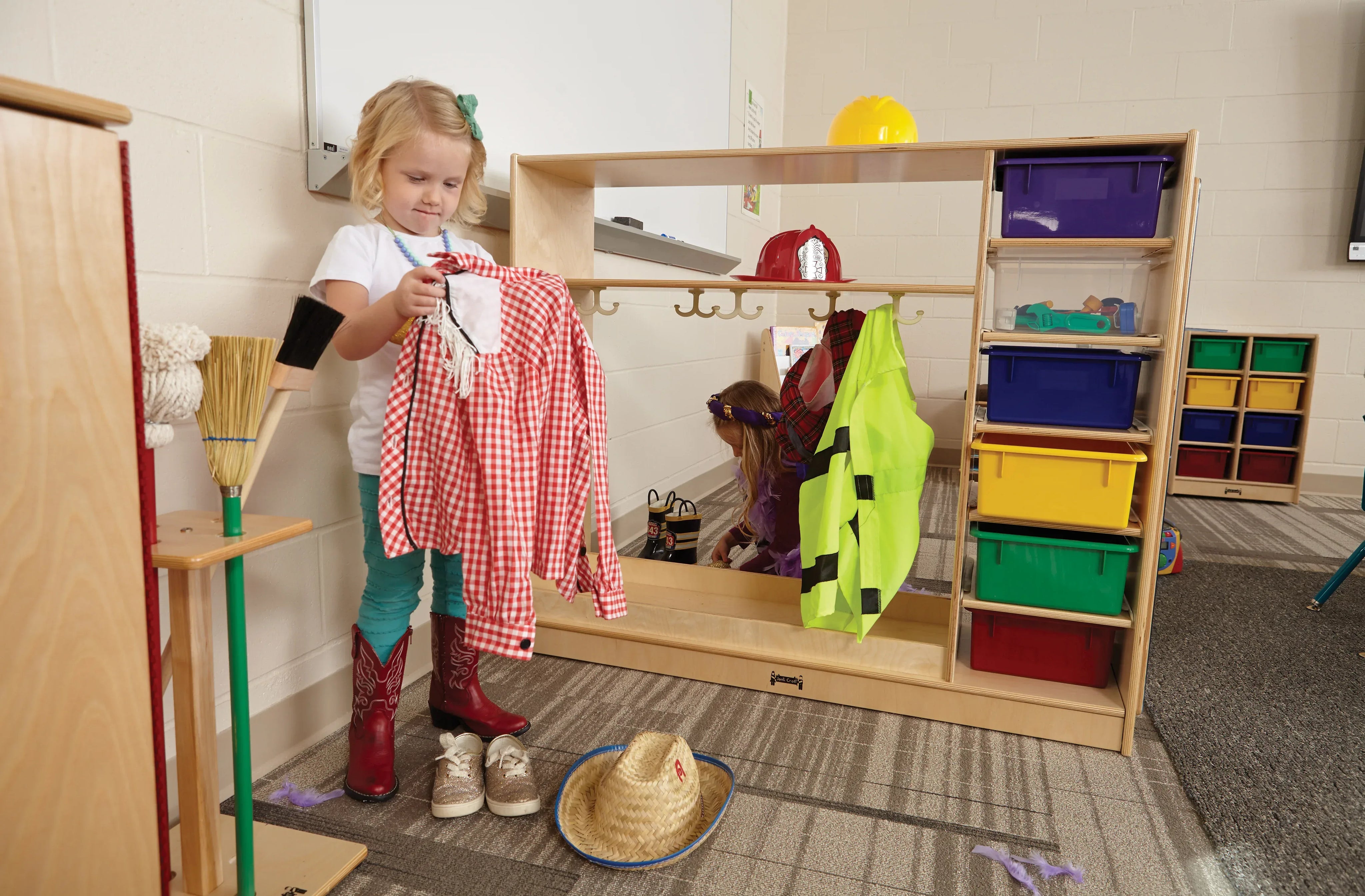 Jonti-Craft® Dress-Up Storage – with Colored Tubs