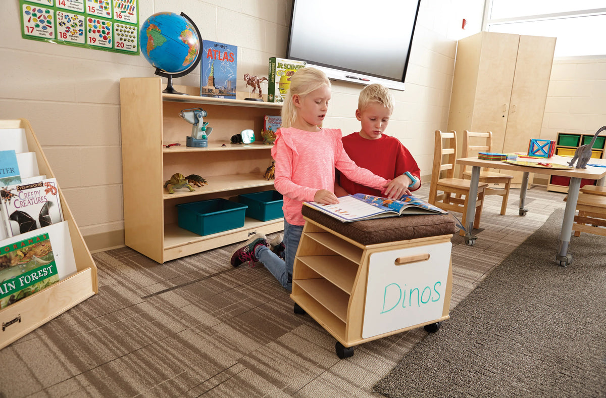 Jonti-Craft® Adjustable Mobile Straight-Shelf with Lip
