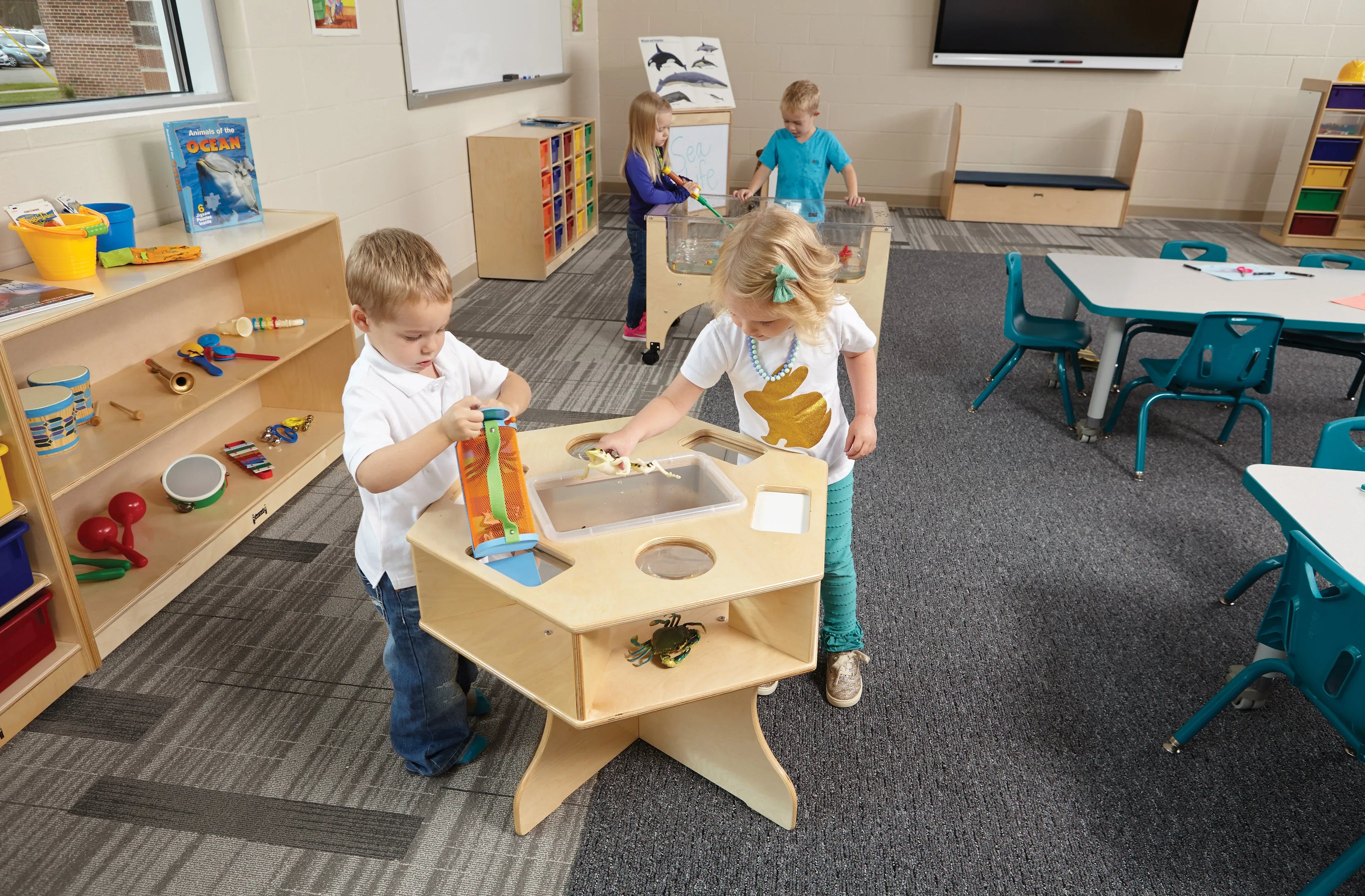 Jonti-Craft® 20 Cubbie-Tray Mobile Storage - with Colored Trays