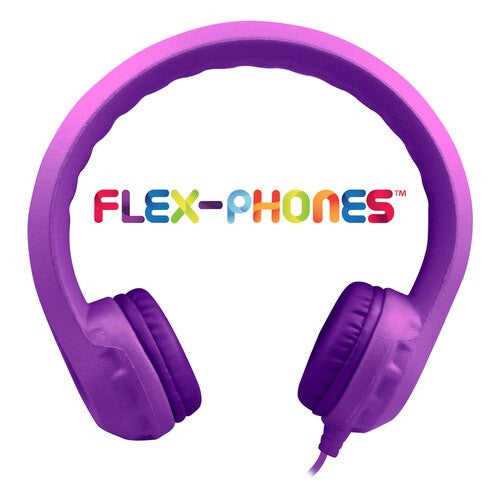 Kids Flex-Phones, Foam Headphones, Purple, (HECKIDSPPL)