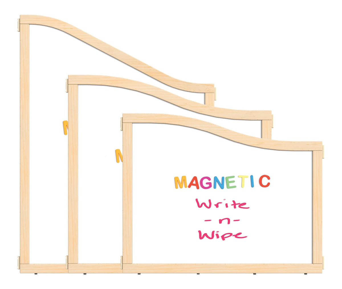 KYDZ Suite® Cascade Panel - A to S-height - 36" Wide - Magnetic Write-n-Wipe