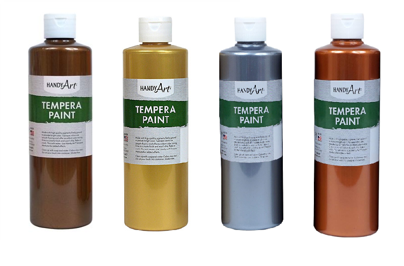 Handy Art Washable Metallic Paint 16 OZ. Multi set of 4