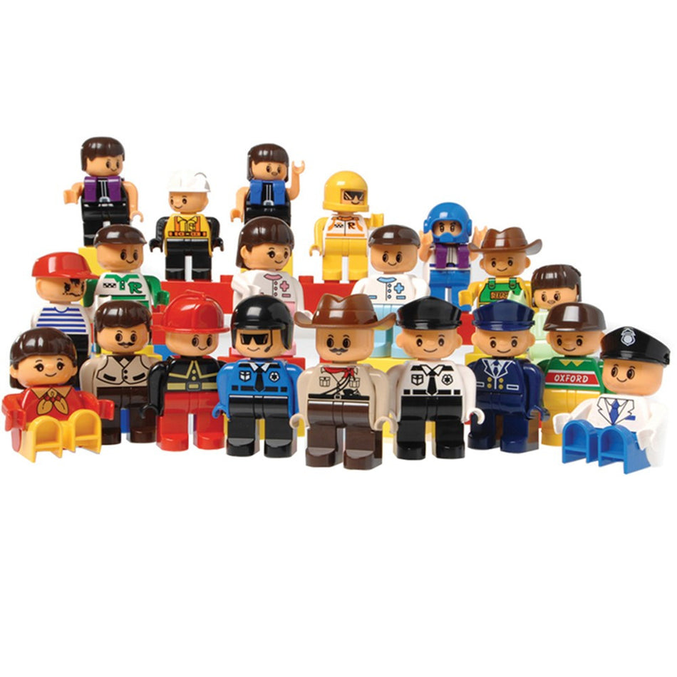 People for Preschool Sized Building Blocks, Set of 20, (MTC608)