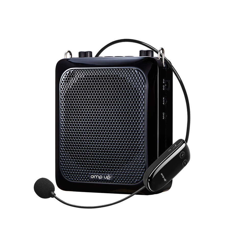 Amp-Up™ Personal UHF Voice Amplifier with Wireless Microphone – up to 40 Channels without Interference!